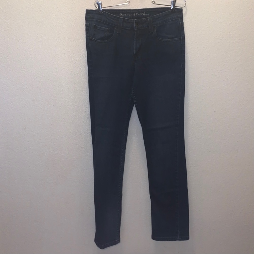 Levi’s dark wash straight leg jeans